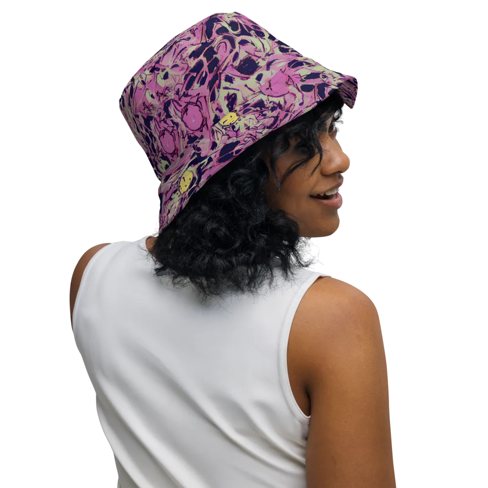 Lavender Frenzy on Reversible Bucket Hat — Right Outside
