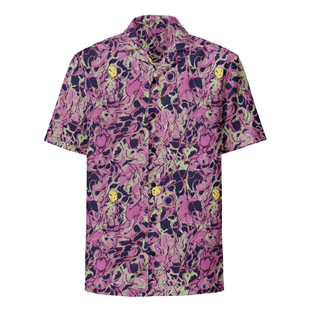 Lavender Frenzy on Button Shirt — Front
