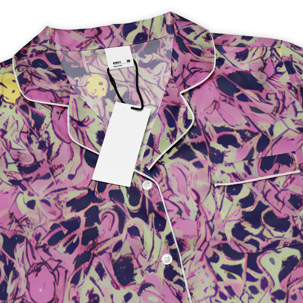 Lavender Frenzy on Women's Short Sleeve Pajama Top — Product details