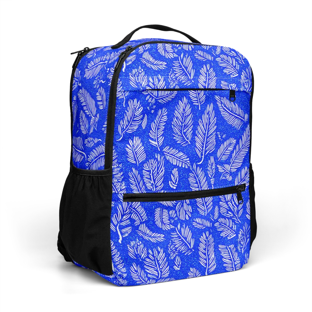 Azure Fronds on Utility Backpack — Right Front