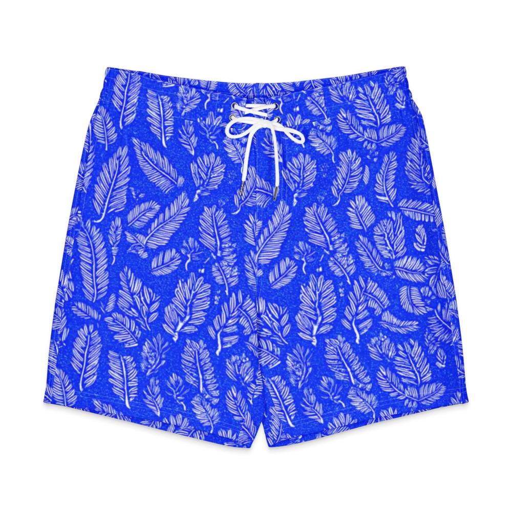 Azure Fronds on Men's Board Shorts — Front
