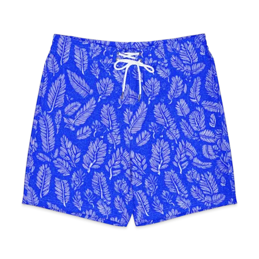 Azure Fronds on a Men's Board Shorts