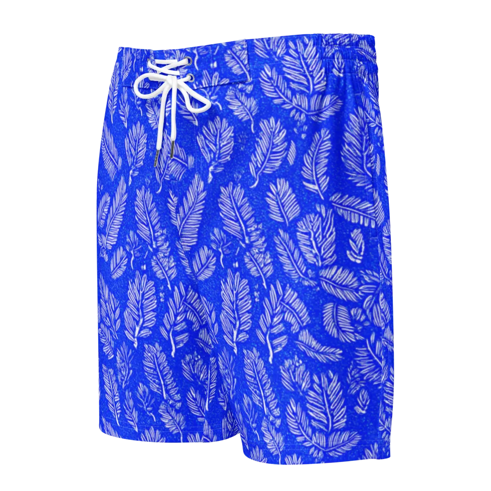 Azure Fronds on Men's Board Shorts — Front