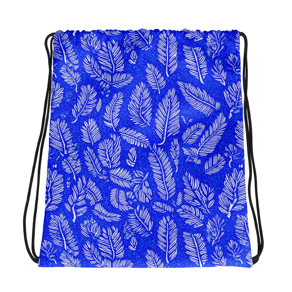 Azure Fronds on Drawstring Bag — Photo