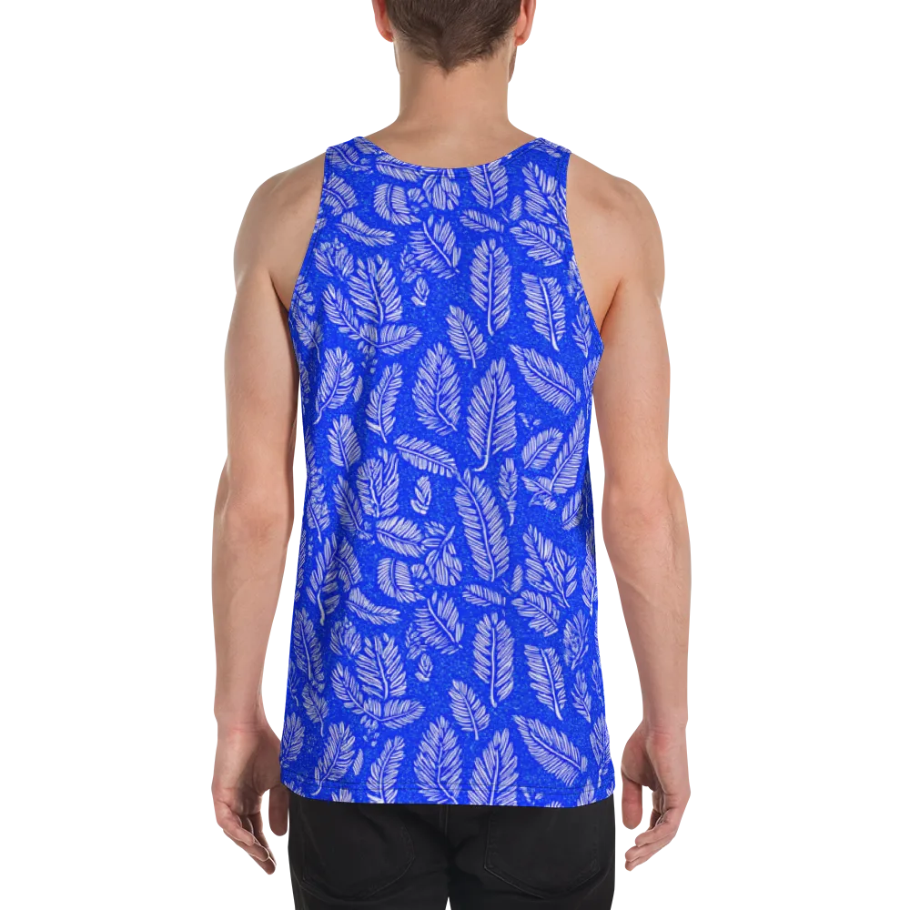 Azure Fronds on Men's Tank Top — Back