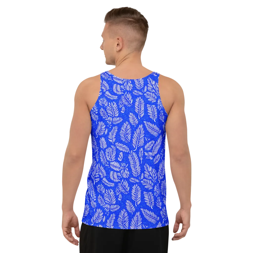 Azure Fronds on Men's Tank Top — Back