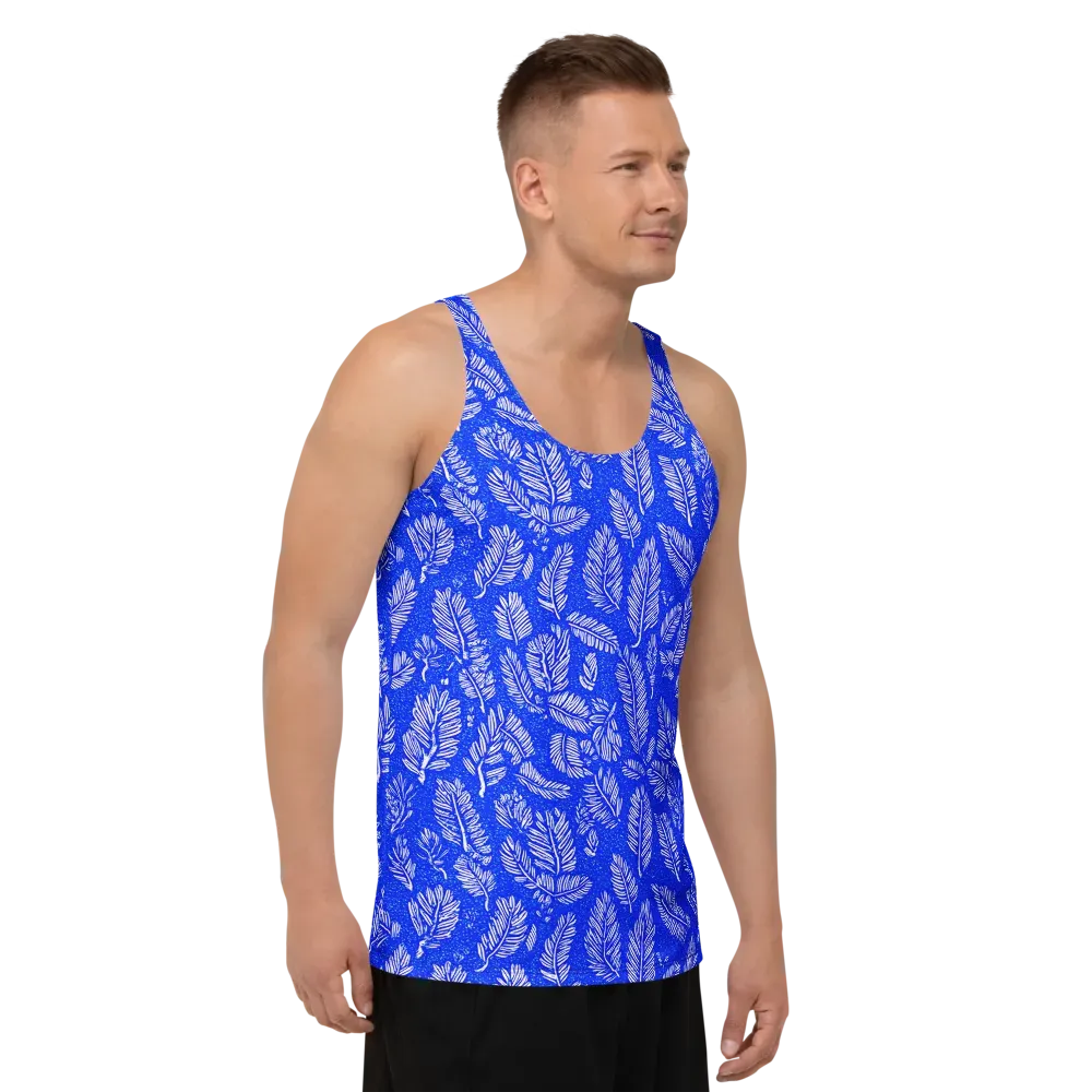 Azure Fronds on Men's Tank Top — Right Front