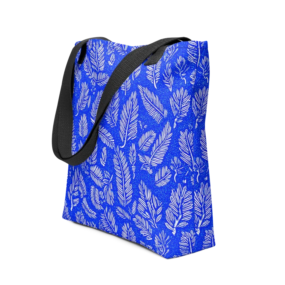 Azure Fronds on Tote Bag — Front