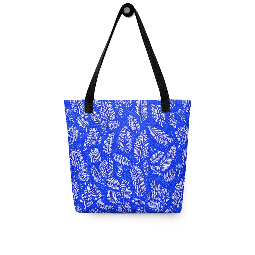 Azure Fronds on Tote Bag — Front
