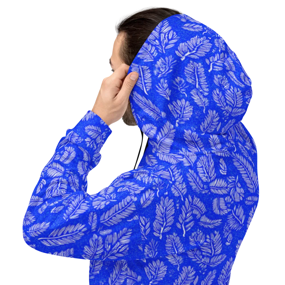 Azure Fronds on Hoodie — Back