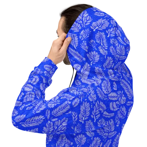 Azure Fronds on a Hoodie