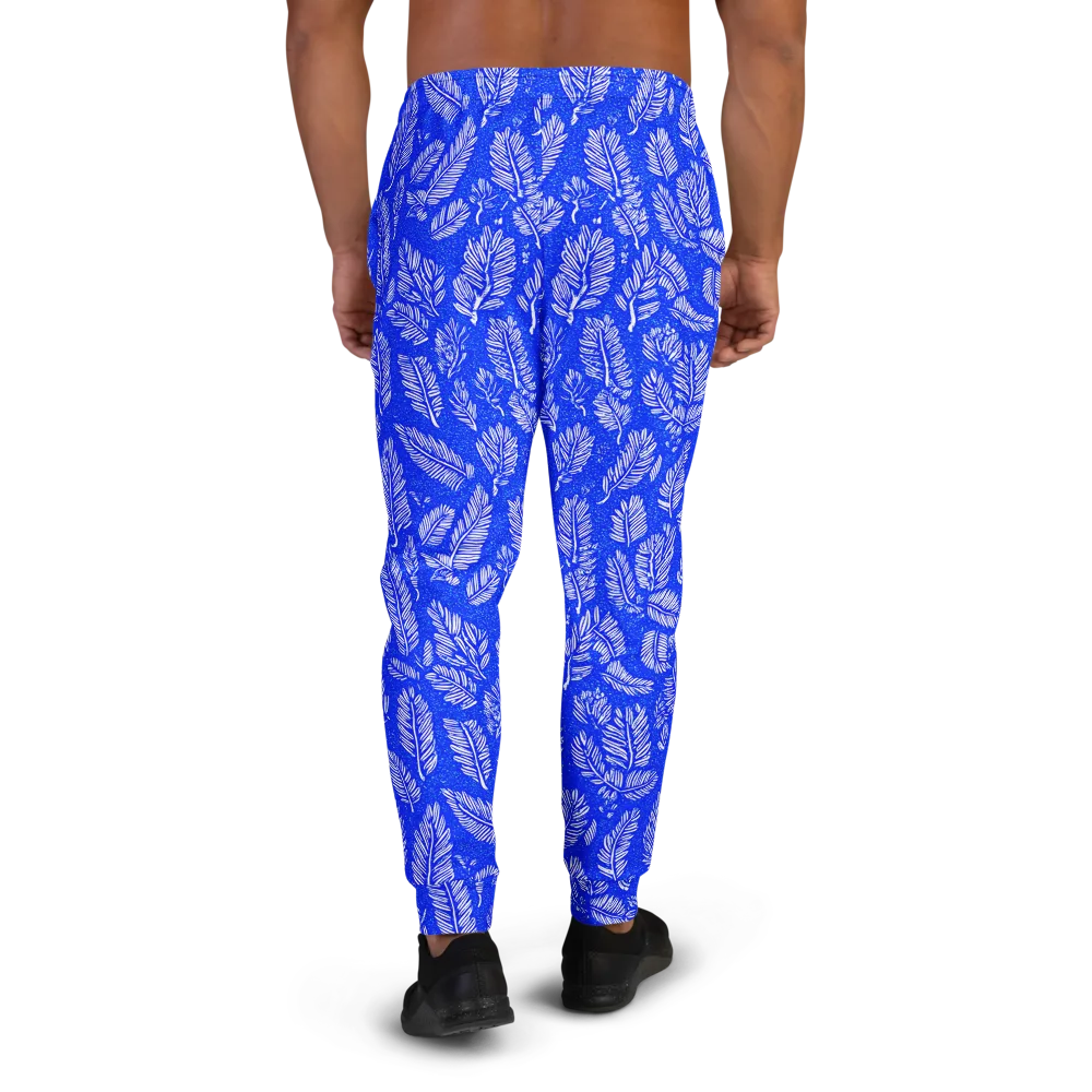 Azure Fronds on Men's Joggers — Back