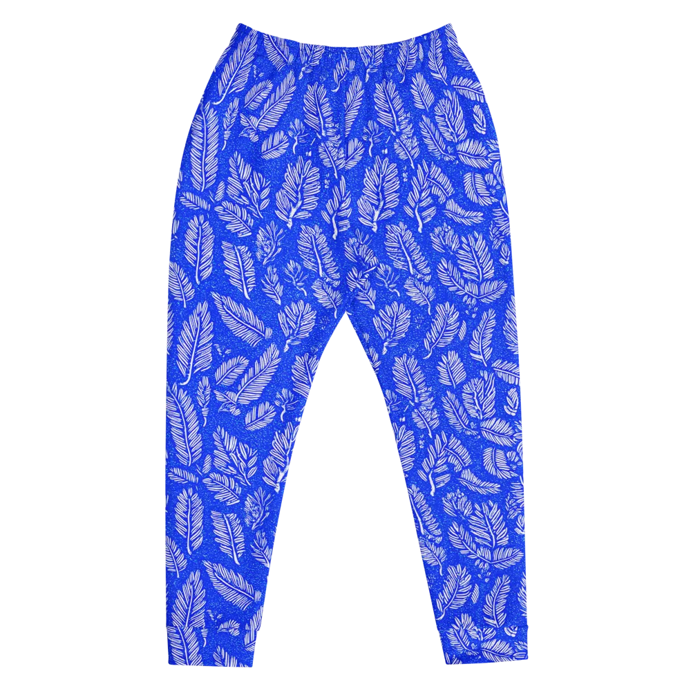Azure Fronds on Men's Joggers — Front