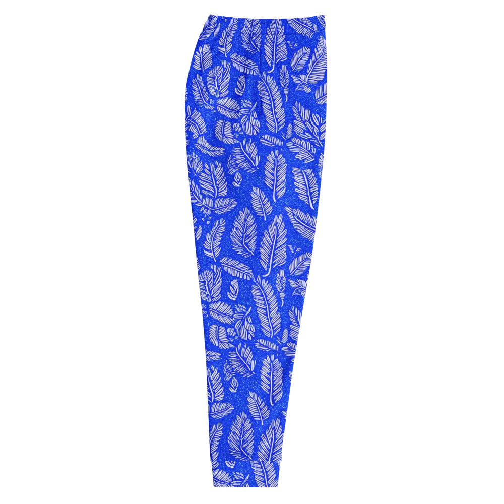 Azure Fronds on Men's Joggers — Right