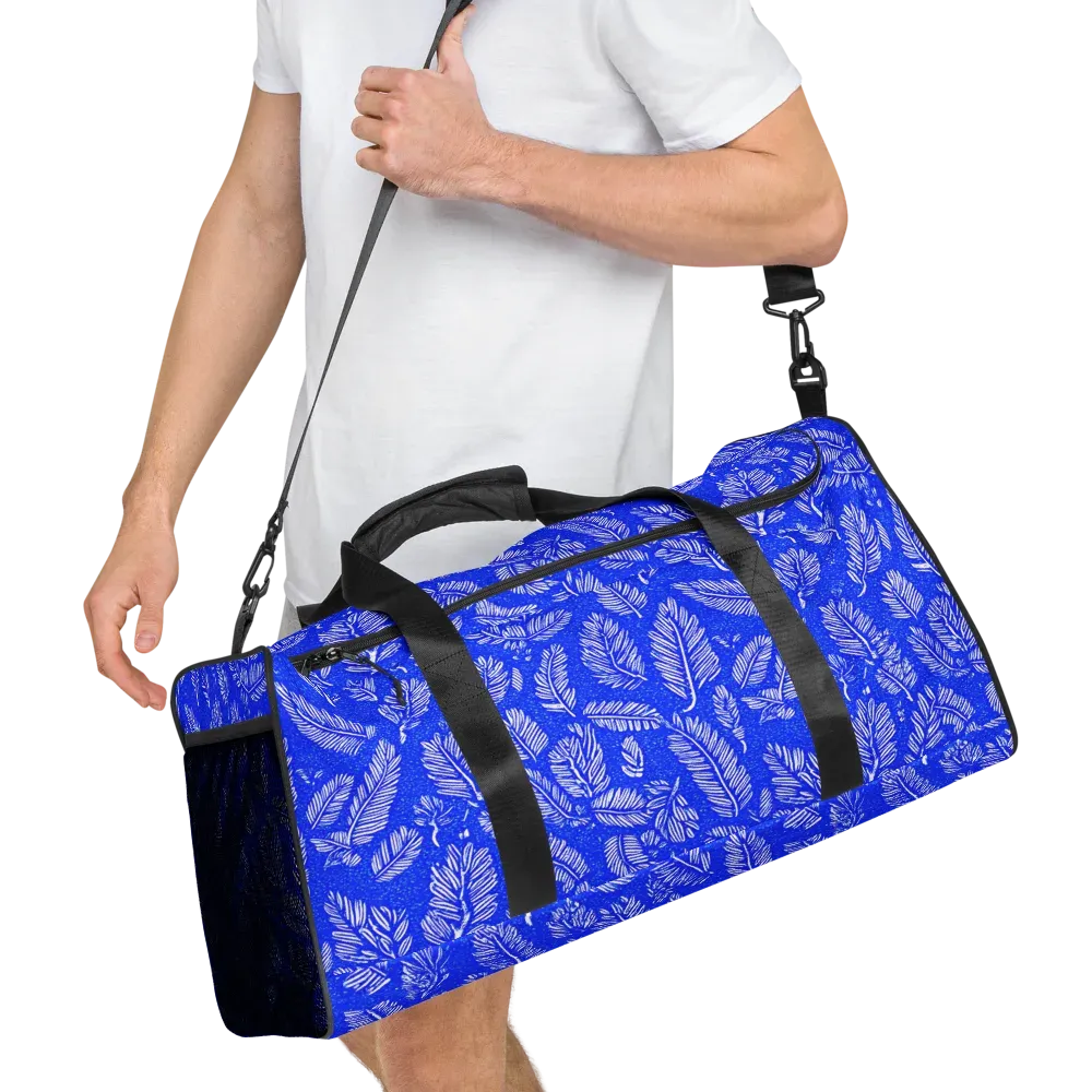 Azure Fronds on Duffle Bag — Right Front