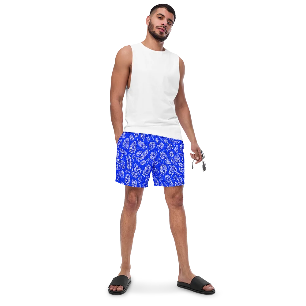 Azure Fronds on Swim Trunks — Front