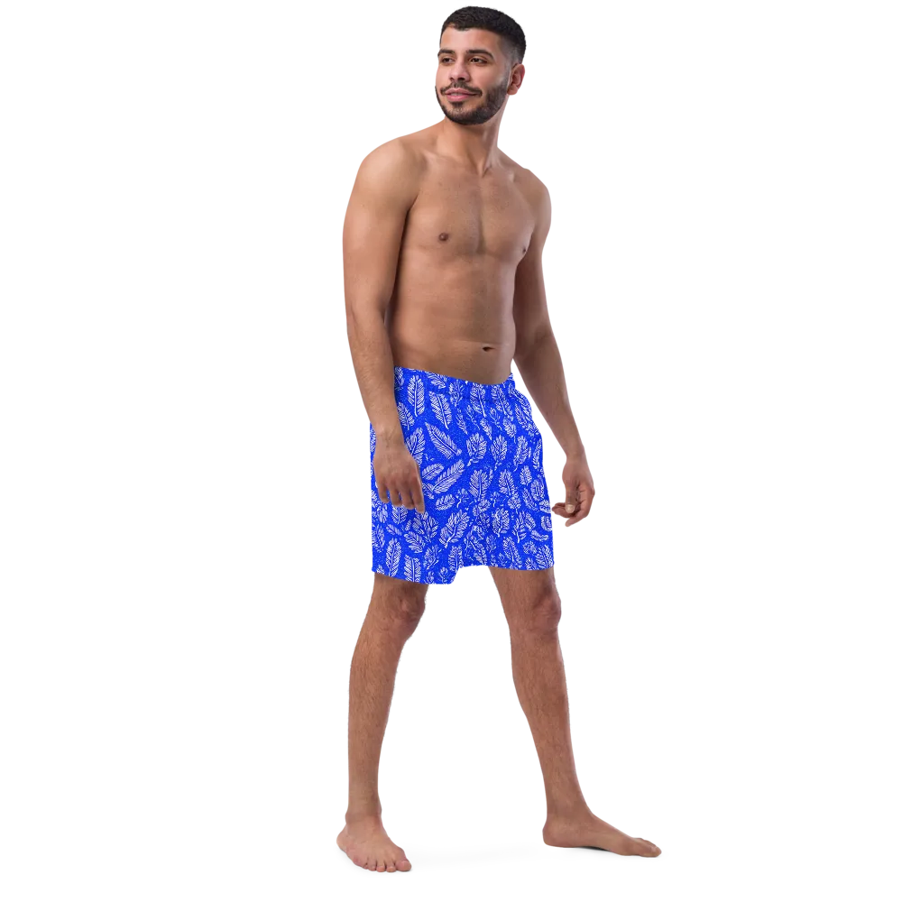 Azure Fronds on Swim Trunks — Right Front