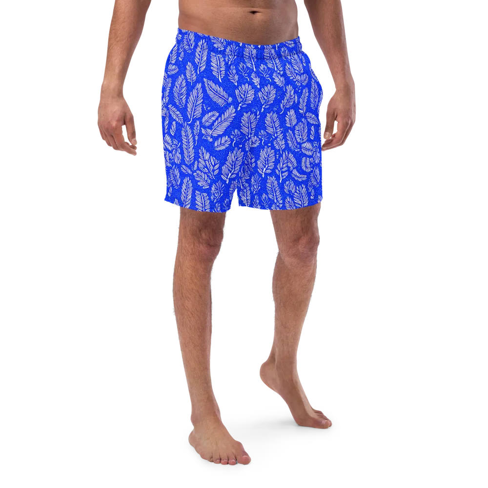 Azure Fronds on Swim Trunks — Front