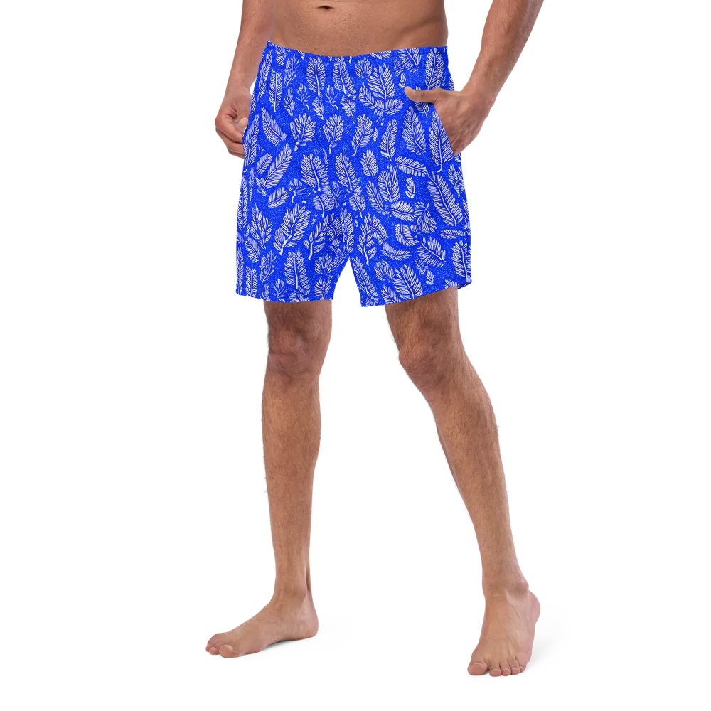 Azure Fronds on Swim Trunks — Left Front