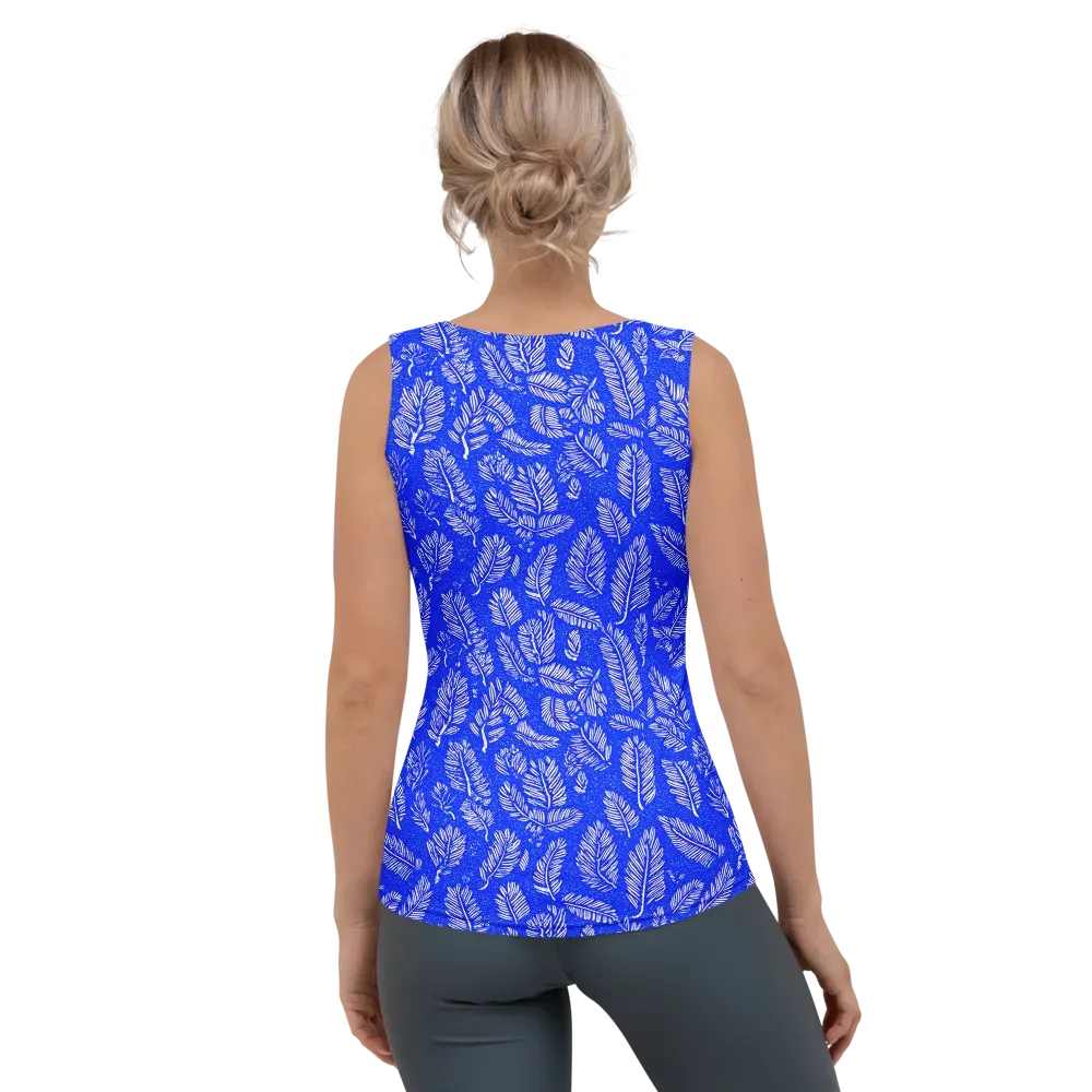 Azure Fronds on Women's Tank Top — Back