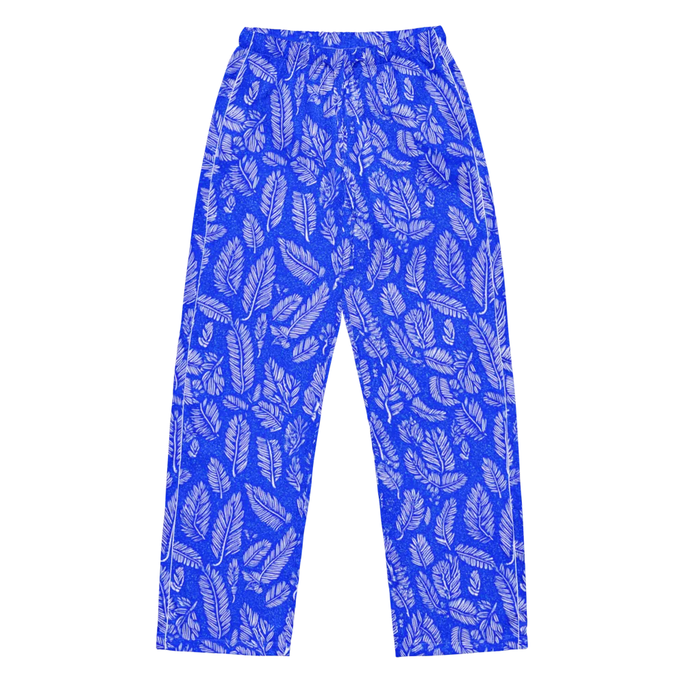 Azure Fronds on Women's Pajama Pants — Front