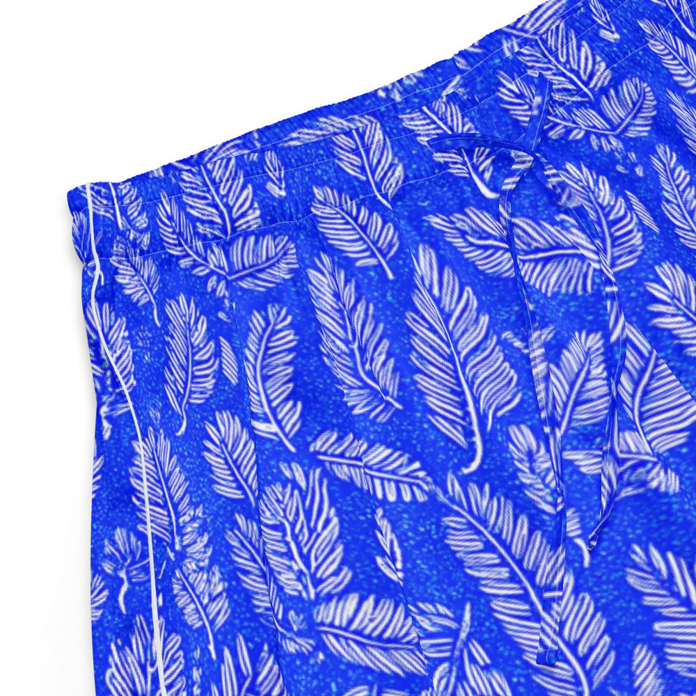 Azure Fronds on Women's Pajama Shorts — Product details