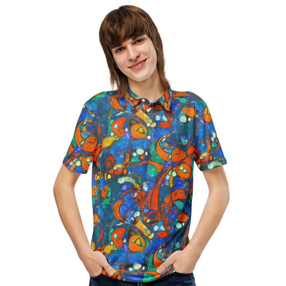 Liquid Ember on Men's Slim Fit Polo Shirt — Front