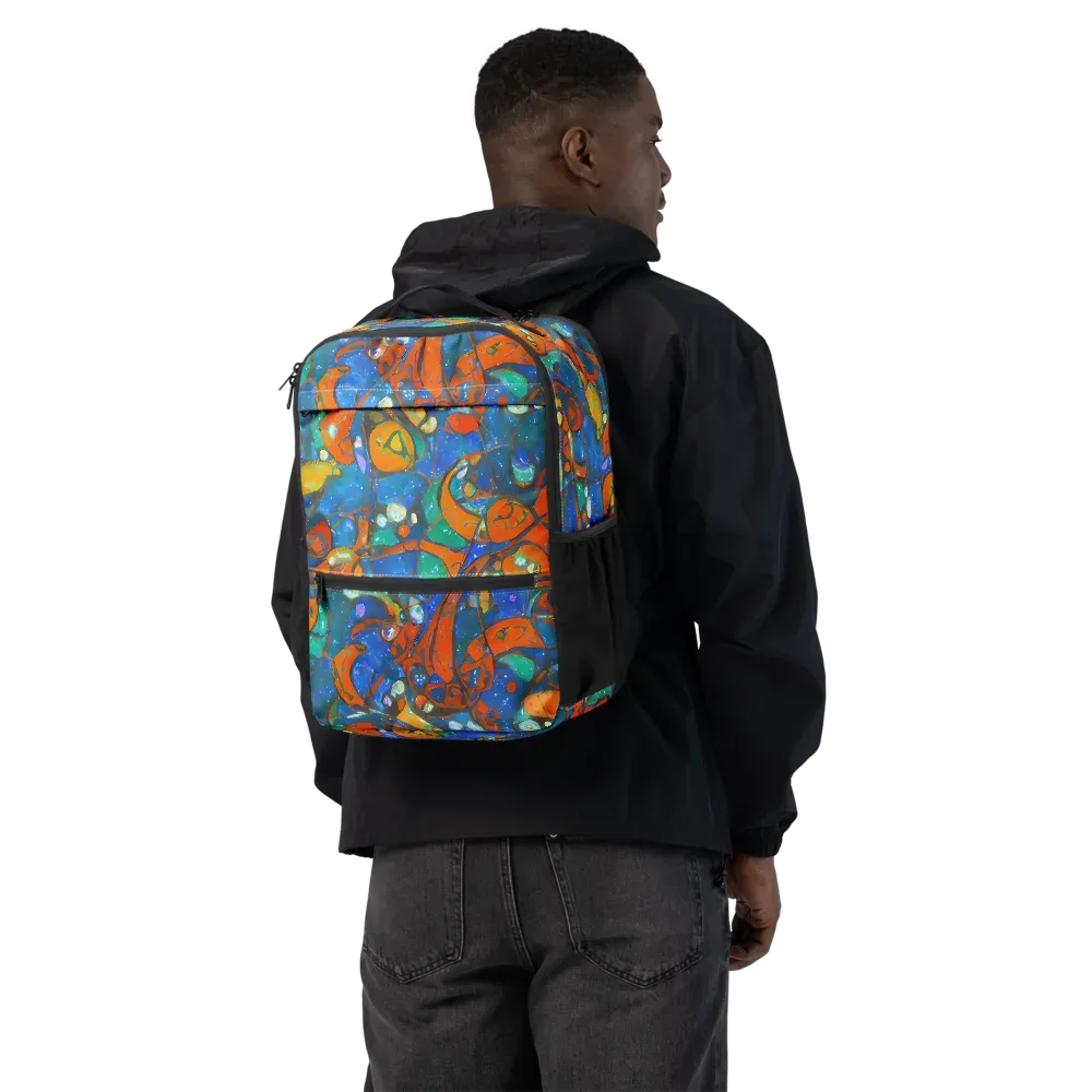Liquid Ember on Utility Backpack — Back