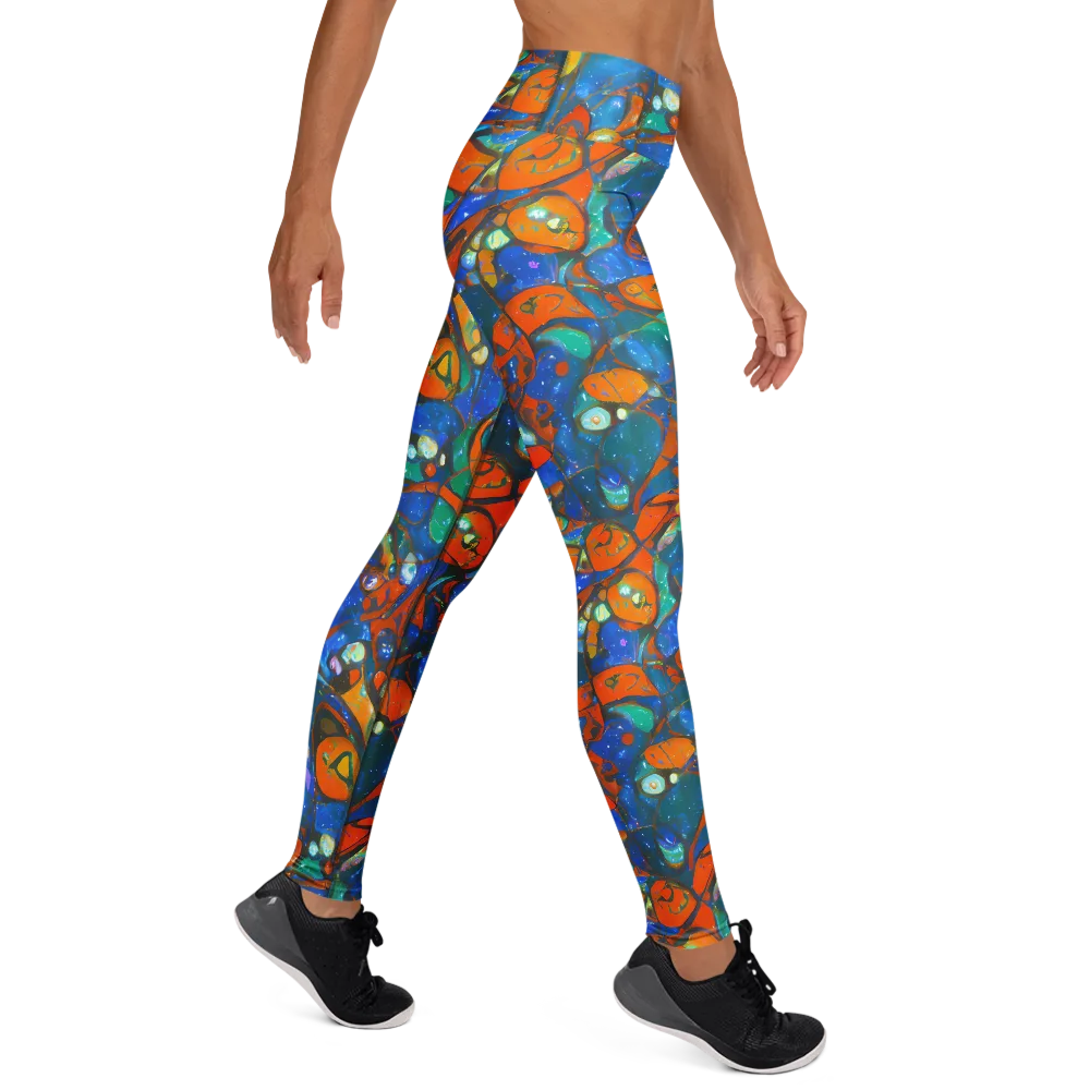 Liquid Ember on Yoga Leggings — Right