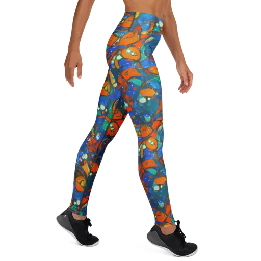Liquid Ember on a Yoga Leggings