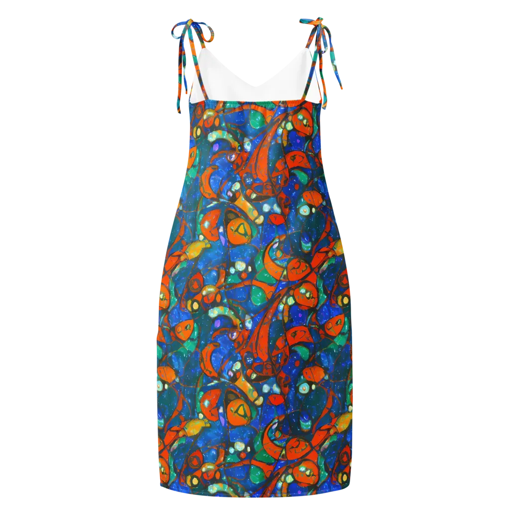 Liquid Ember on Slip Dress — Back