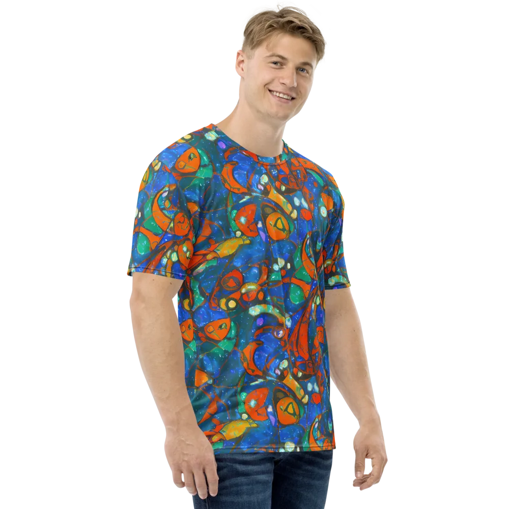 Liquid Ember on Men's Crew Neck T-Shirt — Right