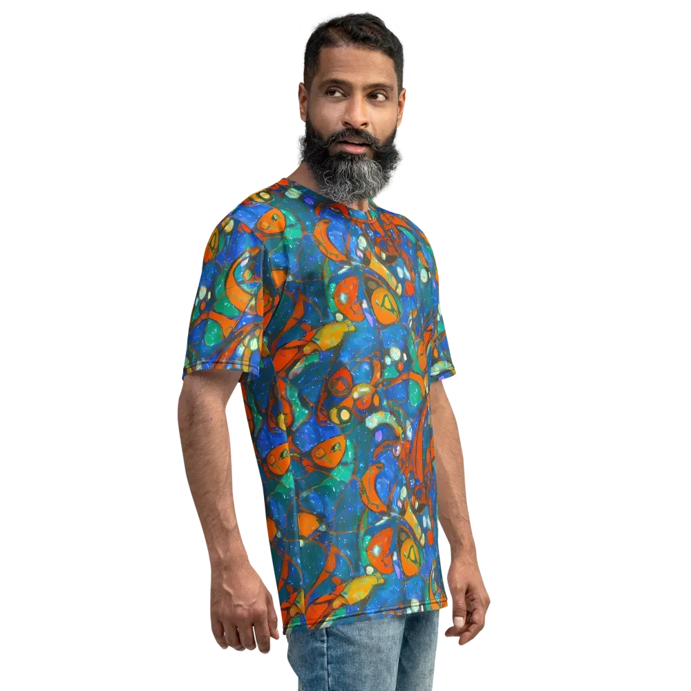 Liquid Ember on Men's Crew Neck T-Shirt — Right