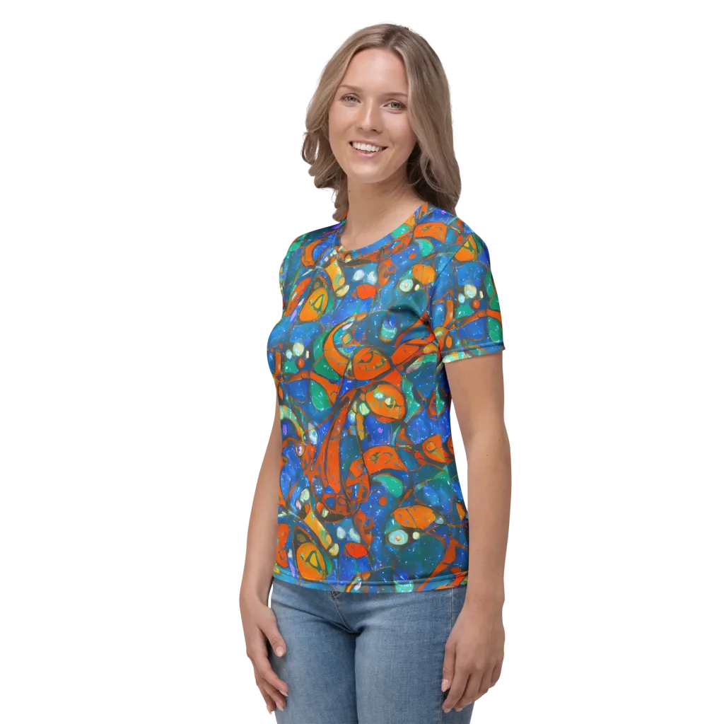 Liquid Ember on Women's Crew Neck T-Shirt — Left
