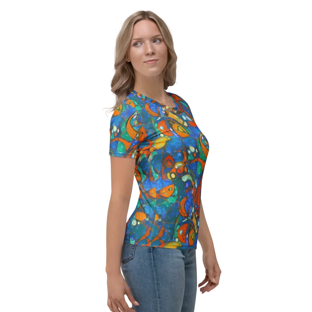 Liquid Ember on Women's Crew Neck T-Shirt — Right