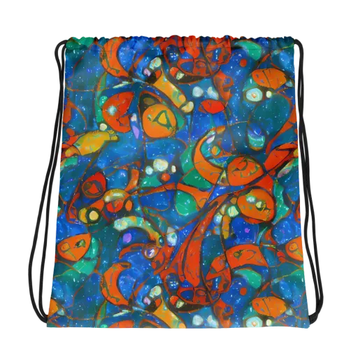 Liquid Ember on a Drawstring Bag