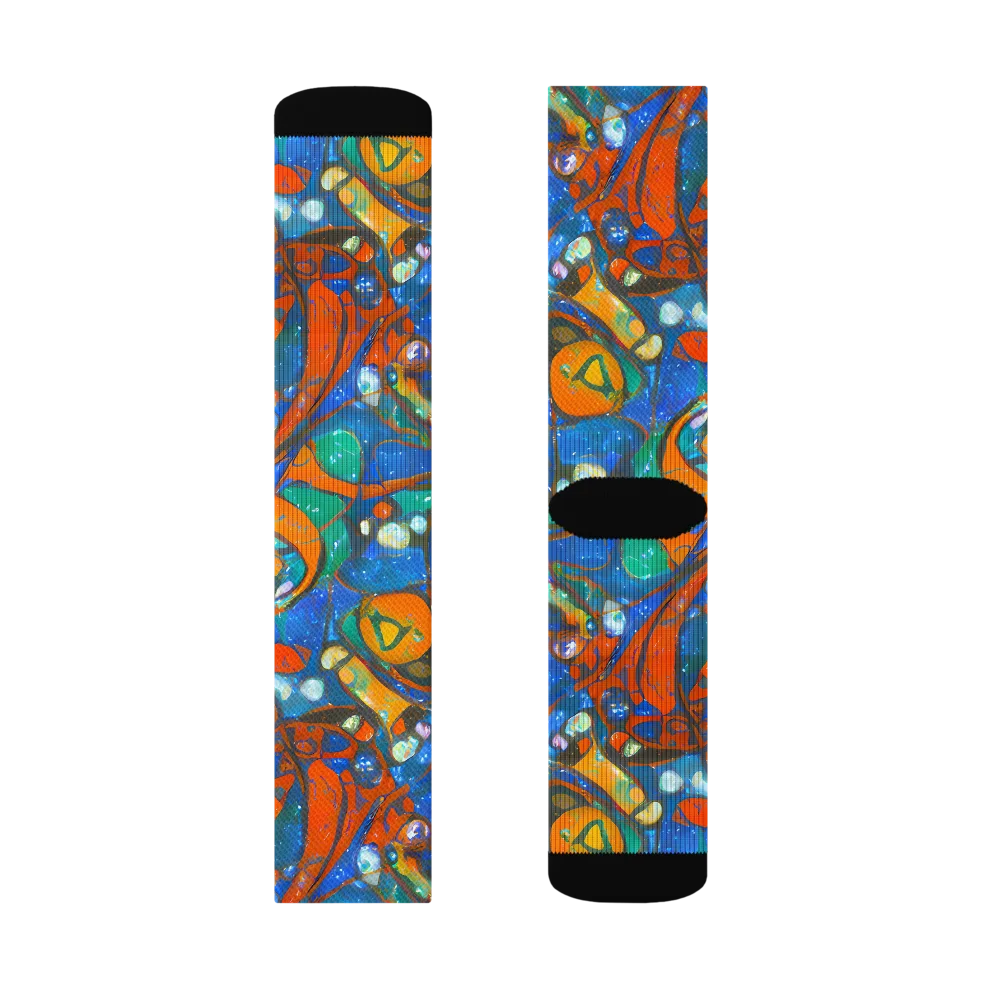 Liquid Ember on Socks — Right Sock