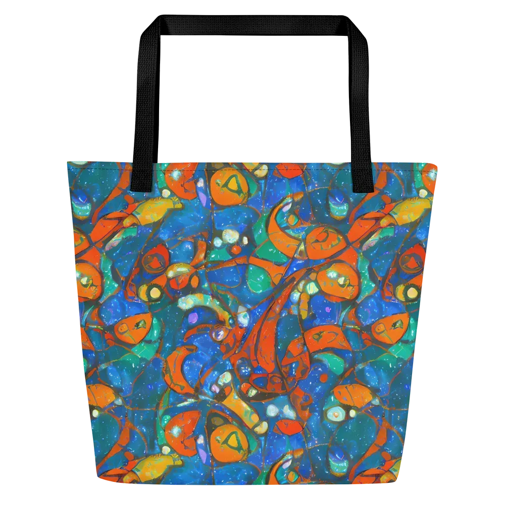 Liquid Ember on Large Tote Bag W/ Pocket — Front