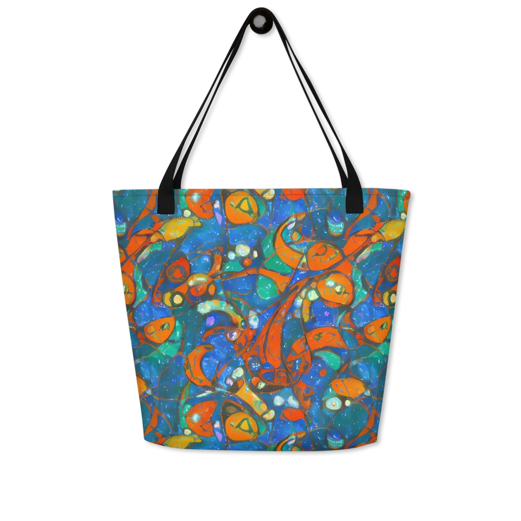 Liquid Ember on Large Tote Bag W/ Pocket — Front