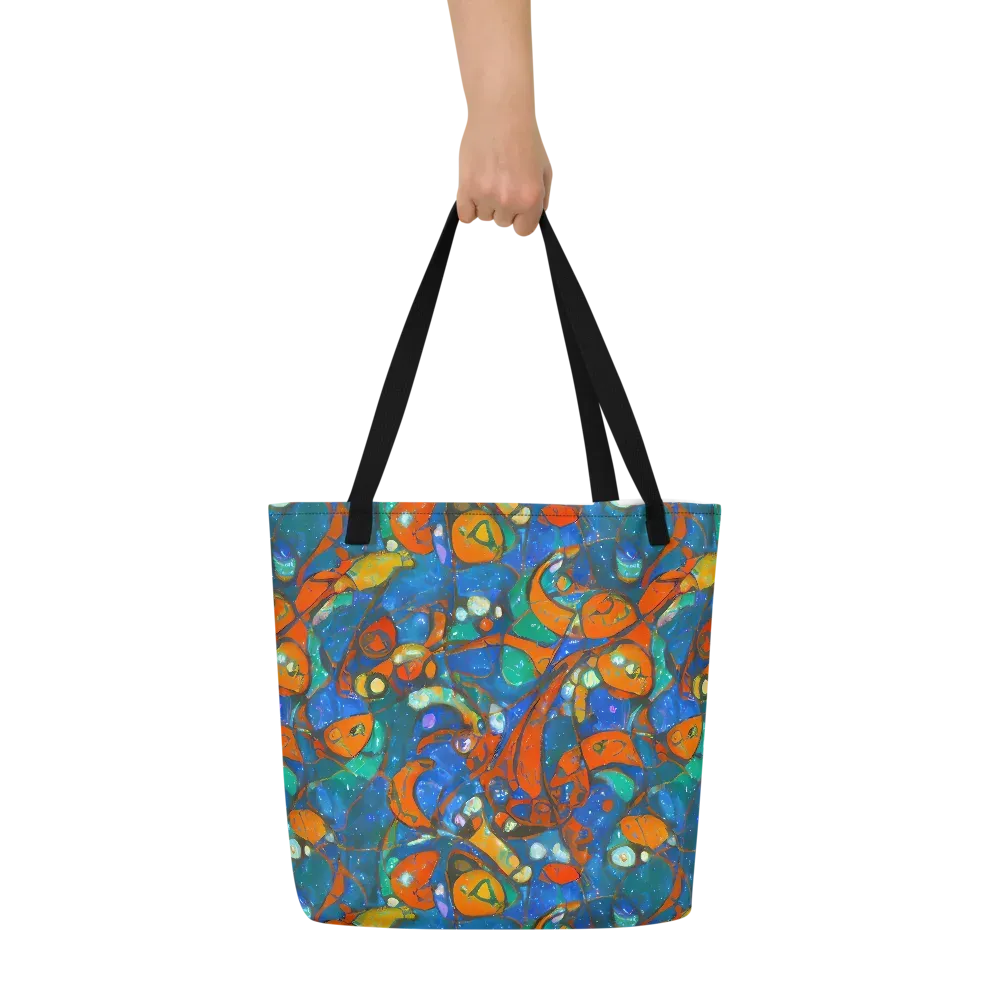 Liquid Ember on Large Tote Bag W/ Pocket — Front