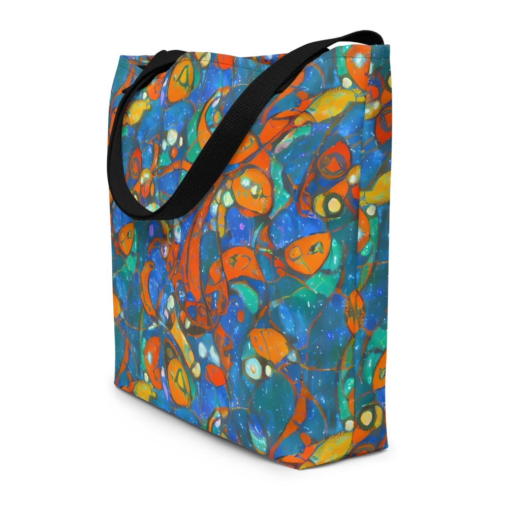Liquid Ember on Large Tote Bag W/ Pocket — Front