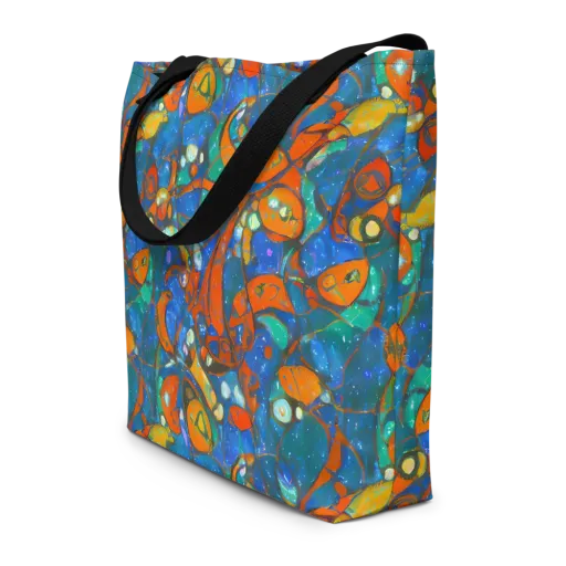 Liquid Ember on a Large Tote Bag W/ Pocket