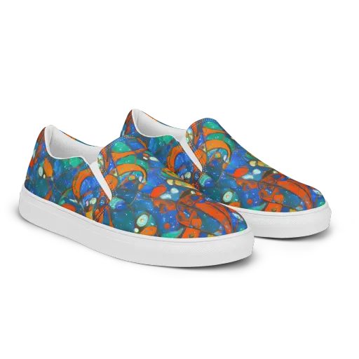 Liquid Ember on a Women's Slip-On Canvas Shoes