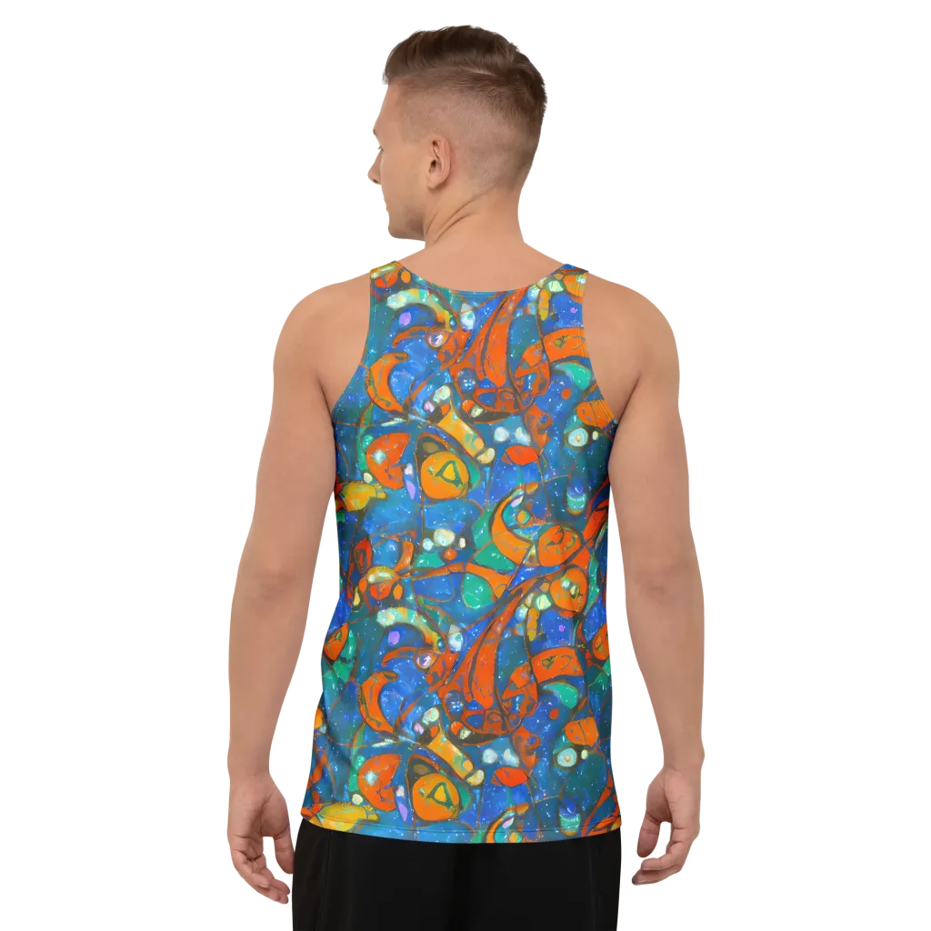 Liquid Ember on Men's Tank Top — Back