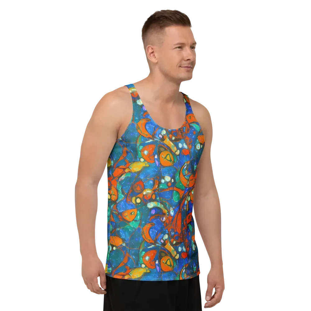 Liquid Ember on Men's Tank Top — Right Front