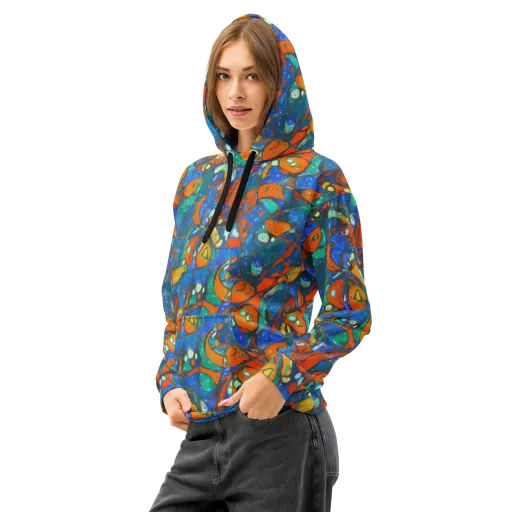 Liquid Ember on a Cotton Hoodie