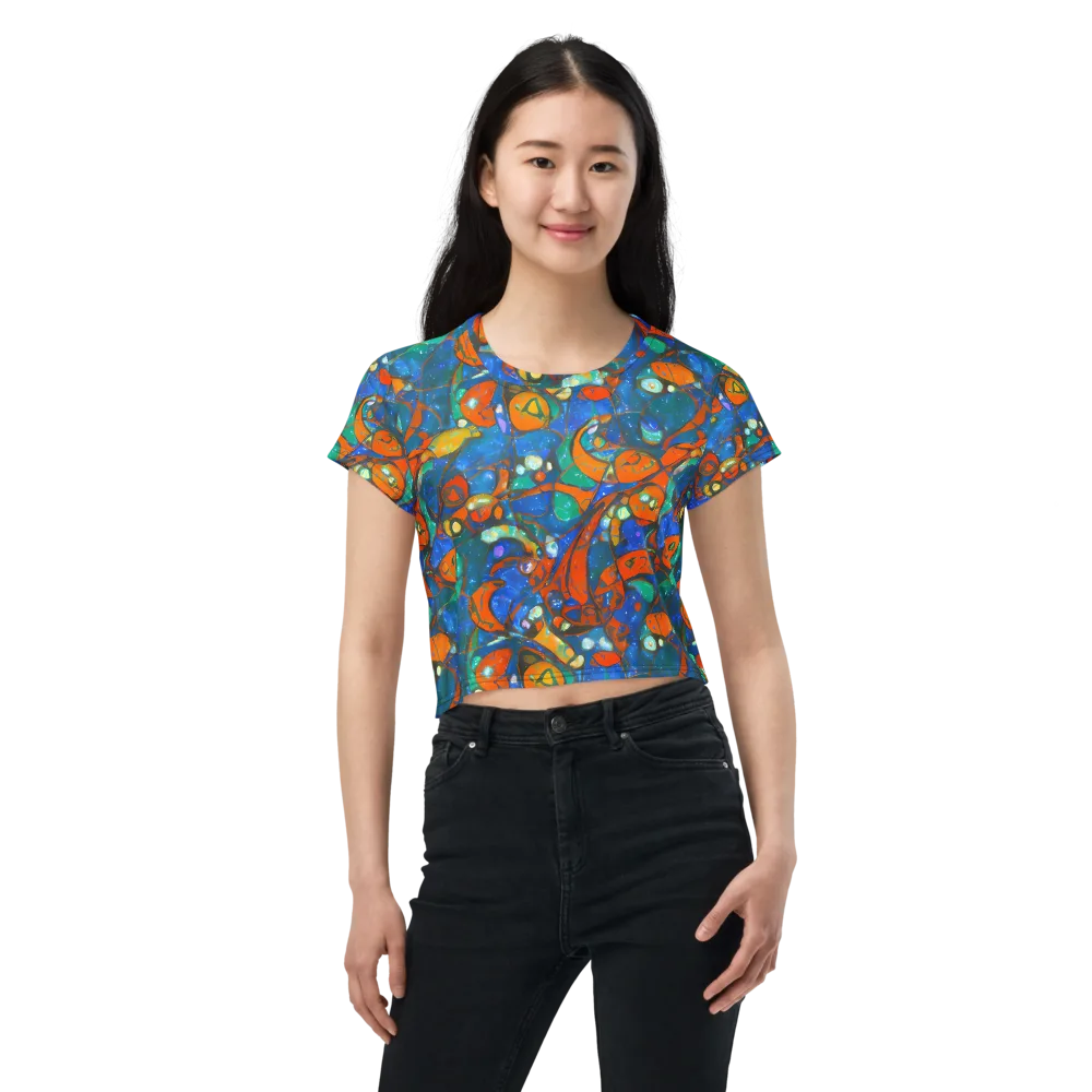 Liquid Ember on Crop Tee — Front