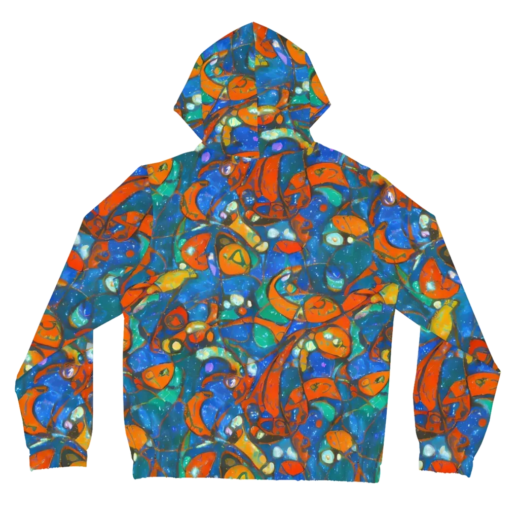 Liquid Ember on Women's Full-Zip Hoodie — Back