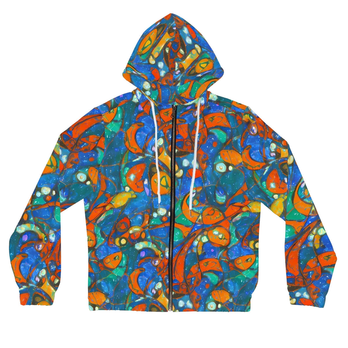 Liquid Ember on Women's Full-Zip Hoodie — Front