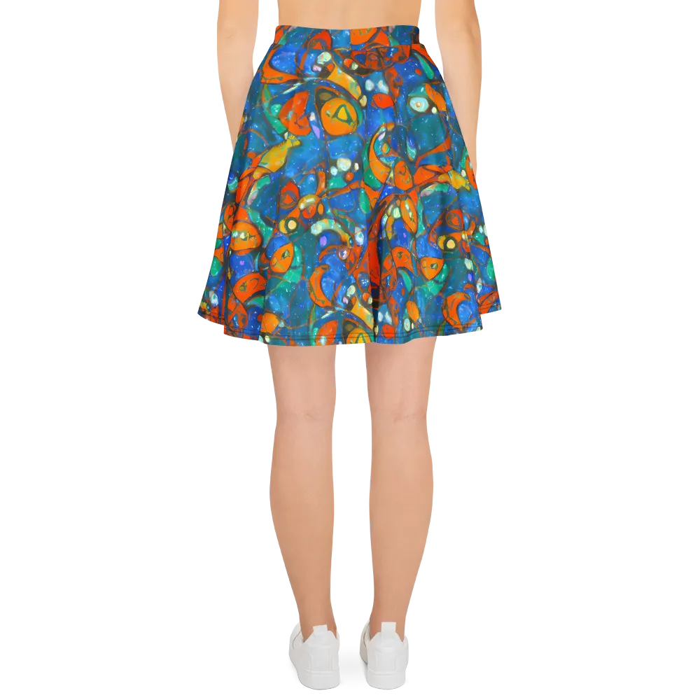 Liquid Ember on Skater Skirt — Back